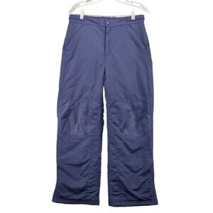 L.L. Bean Snow Pants SZ 12 Blue Nylon Lining Polyester Insulated Logo
